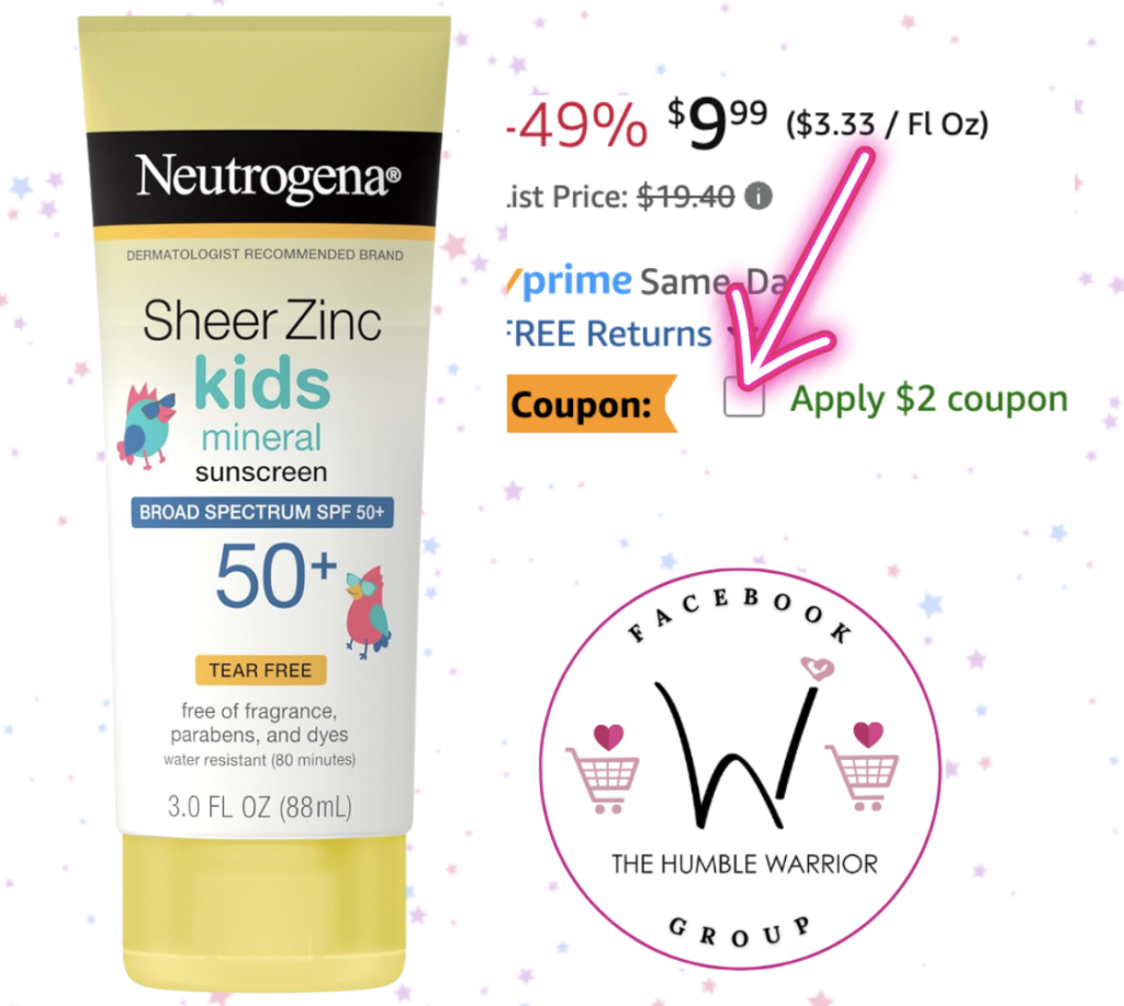 Neutrogena Kids Mineral Sunscreen Sheer Zinc Oxide Lotion!